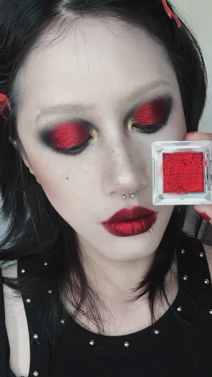 NOIRICORN X @ghoul.in.japan retro glam holiday limited Duochrome Eyeshadow Collection - #Ruby Flame